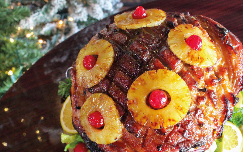 Christmas Pineapple Glazed Ham